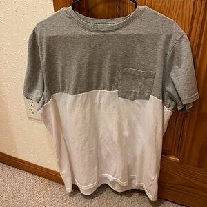 Goodfellow & Co Pocket T-Shirt, Gray & White, Large
